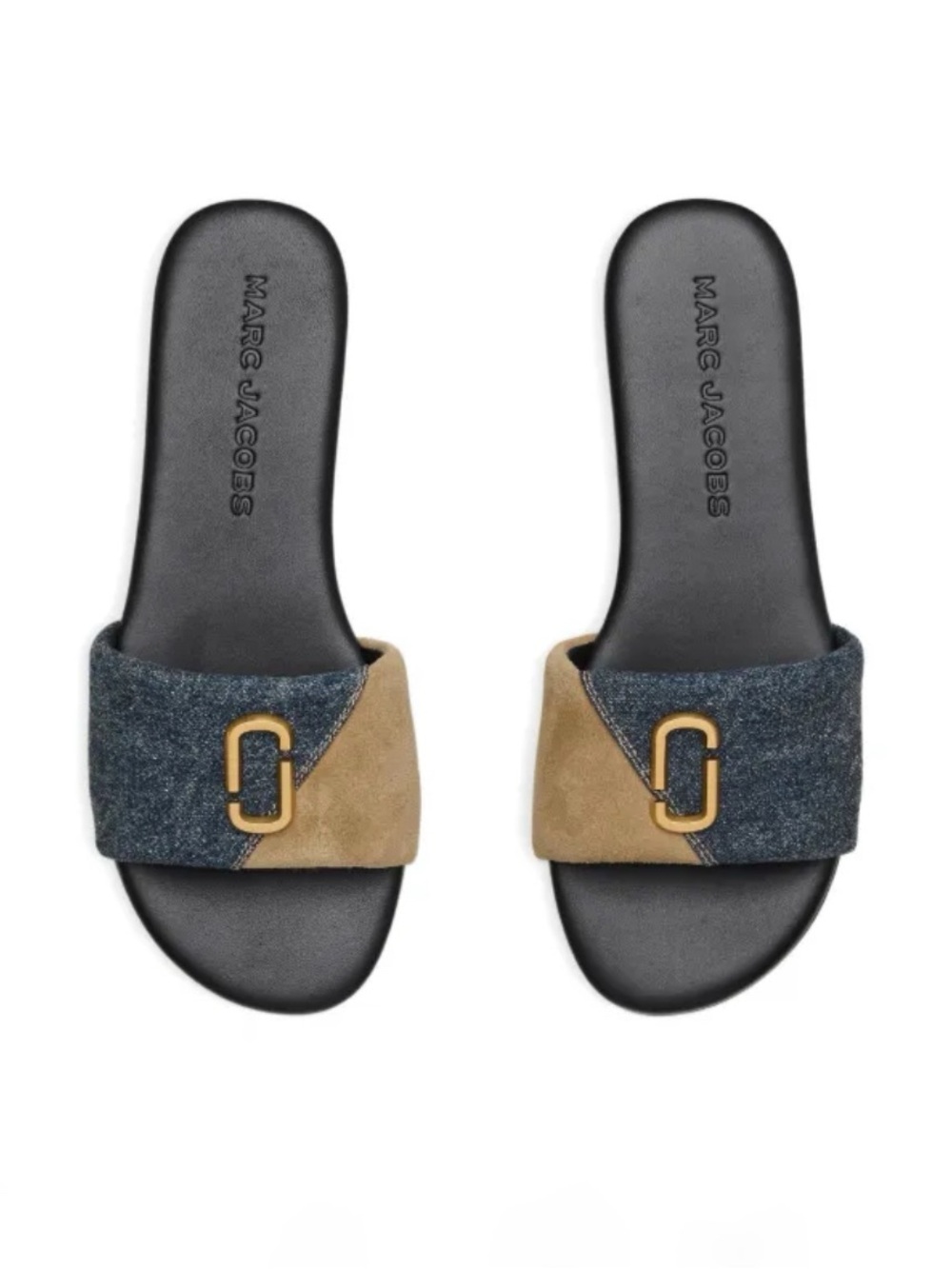 Marc Jacobs Logo Denim Slides